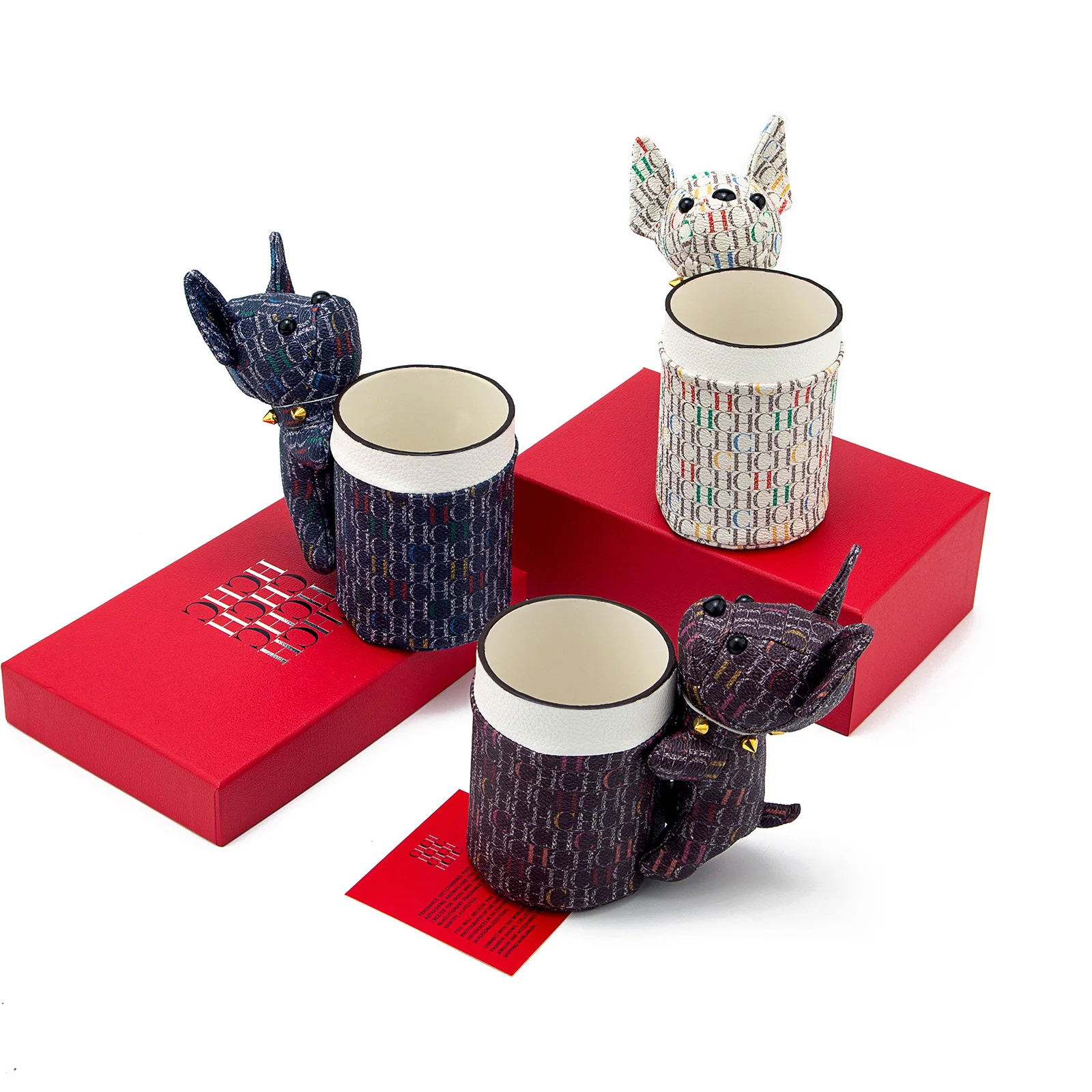 Cute Dog Shaped Pen Holder Premium Gift Packaging Fashion Home Desk Storage Decor