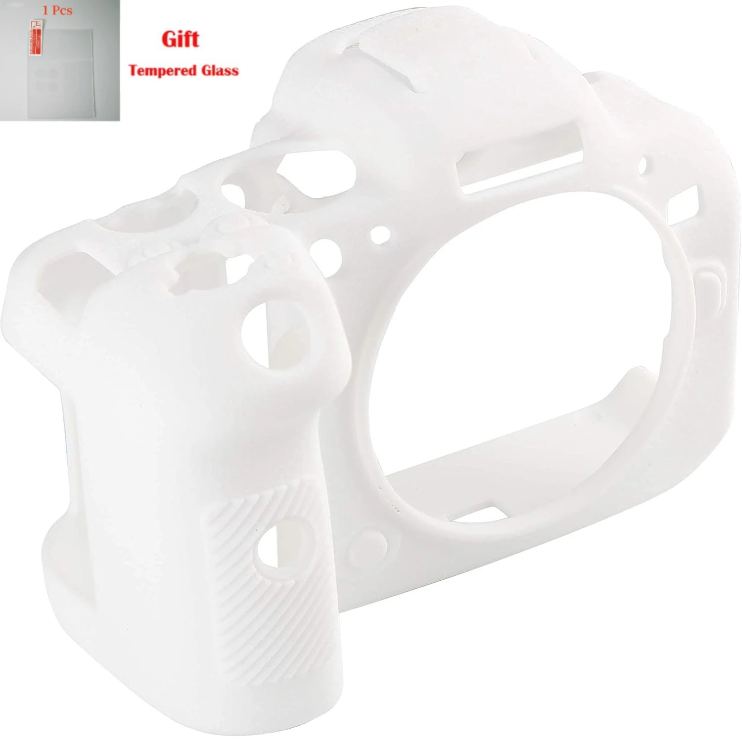 

Camera Bag - Silicone Protective DSLR Skin Cover, For Canon R6 R6II Mark II + free tempered film