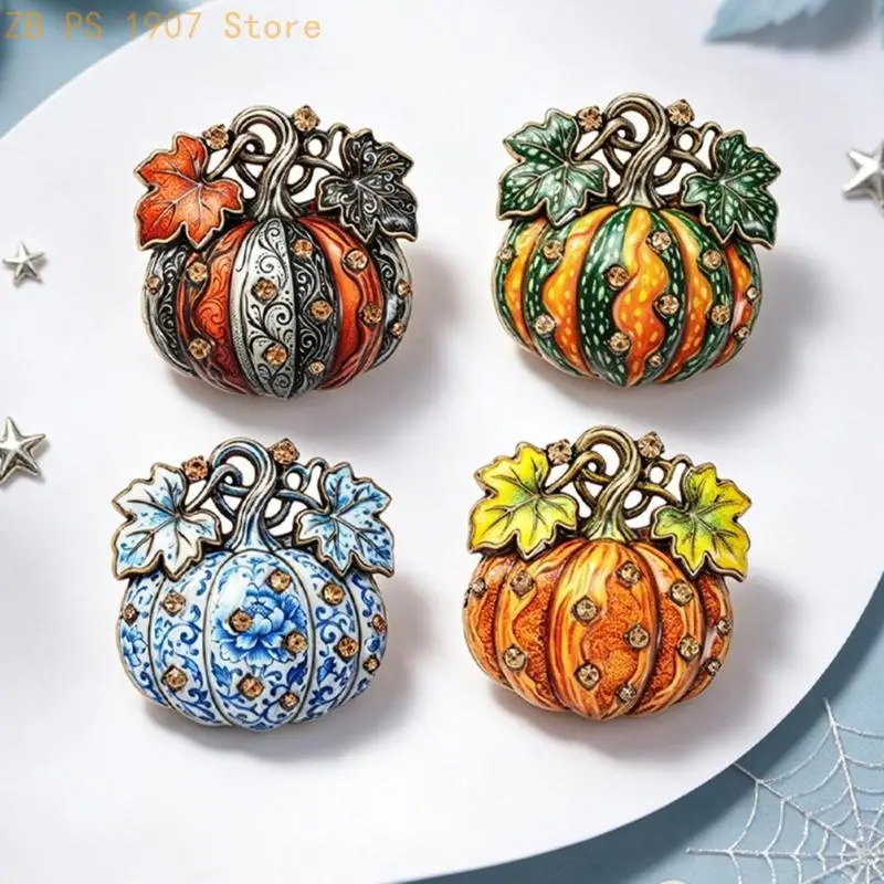 Halloween Brooch with Curling Stem, and Faceted 55KA