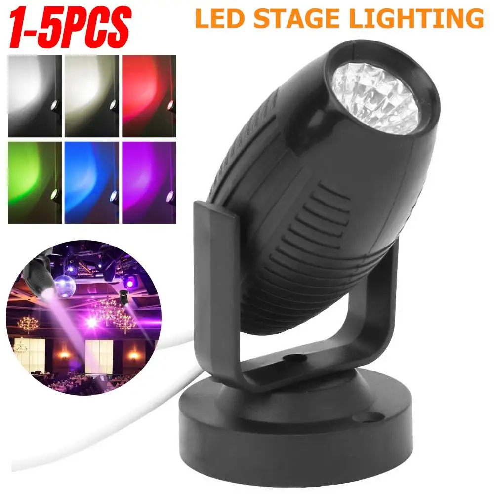 RGB LED Stage Spotlight 85-265V 360 Degree KTV Bar DJ Disco Party Wedding Atmosphere Spot Beam Lamp Neon Night Lamp