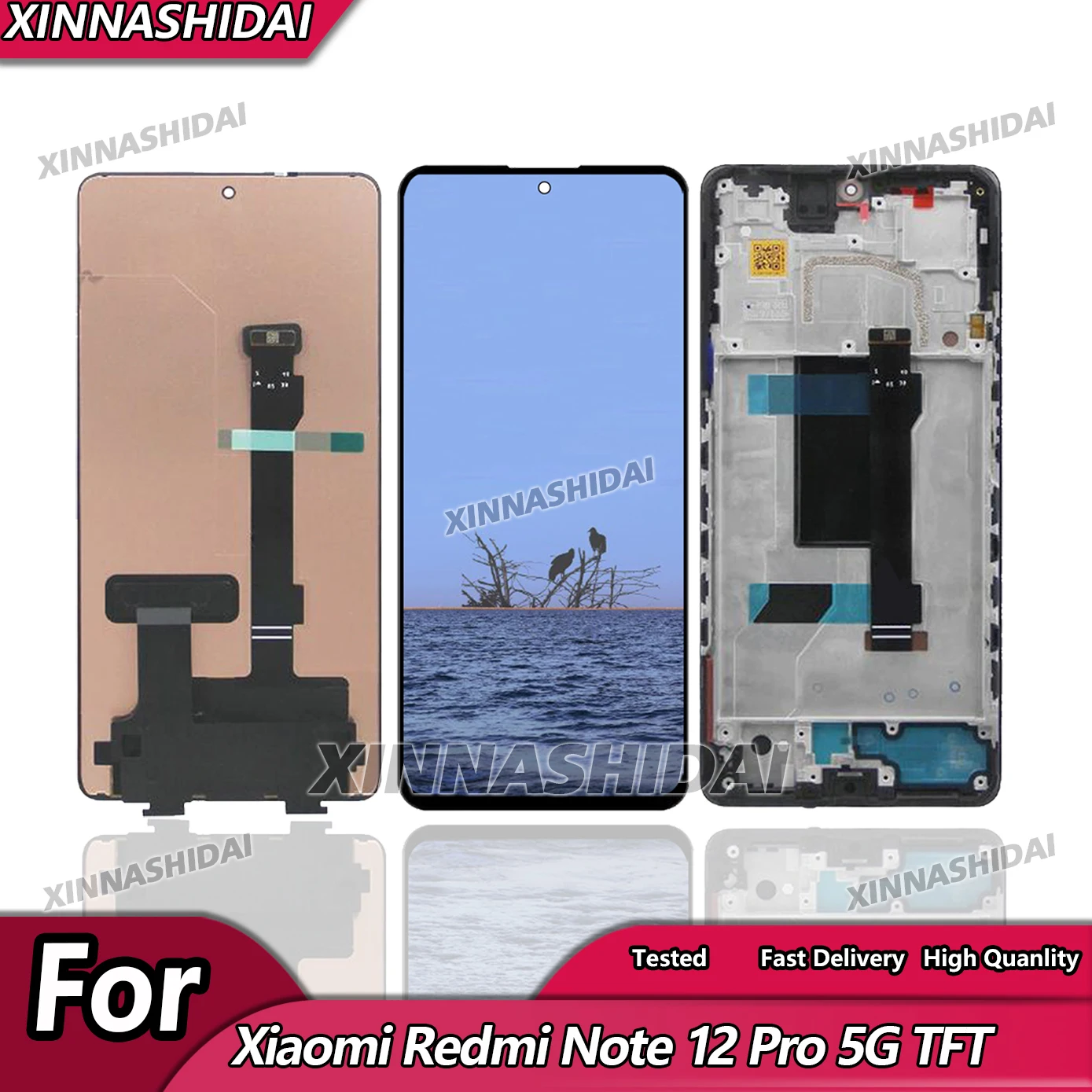 For Xiaomi Redmi Note 12 Pro 5G 22101316C LCD Display Touch Screen Digitizer Assembly Replacement Parts