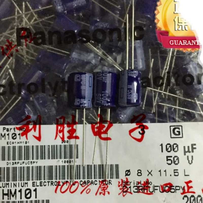 10PCS 100UF 50V Panasonic Fever Sound Capacitor 50V 100UF 8X12 M Blue Robe Audio