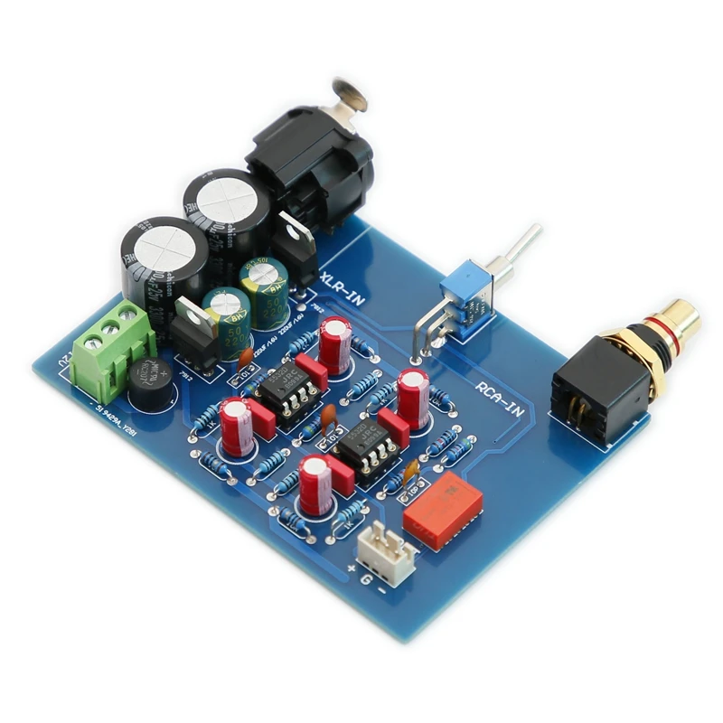 JRC5532 RCA Single-Ended XLR Balanced Input Conversion Balanced Output Board อินพุตเลือก Board (Mono) สำหรับ Audio Amplifier
