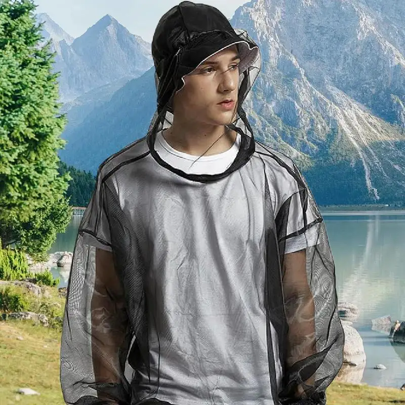 

Рубашка с сеткой для мух, портативный сетчатый костюм, дышащий защитный гибкий аксессуар для кемпинга для активного отдыха, рыбалки