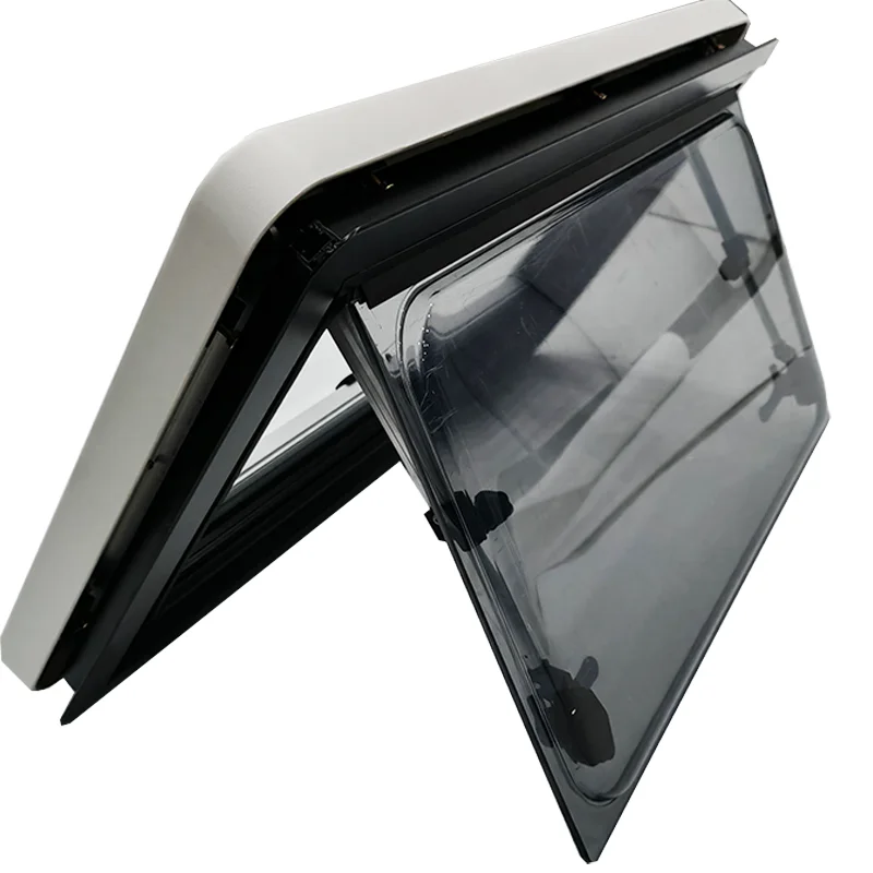 500x350mmmm Black Camper Van Conversion Van Side Window With ABS One-piece Molded Inner Frame For Replacement And Design