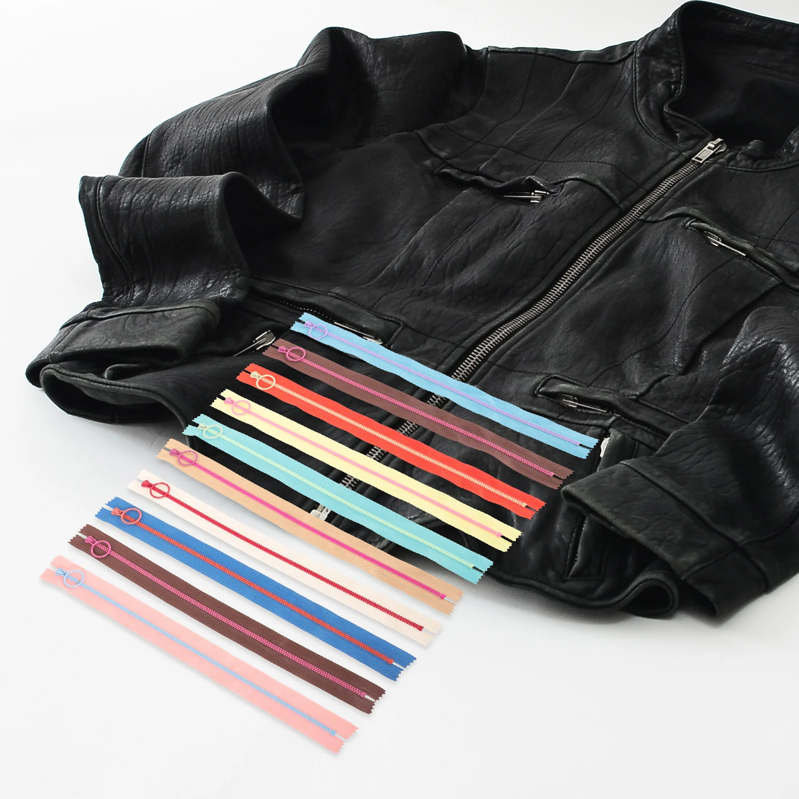 

10Pcs Colorful Zippers for Sewing DIY Crafts Clothing Bags Purses Assorted Colors Zipper Material Zippers for Sewing