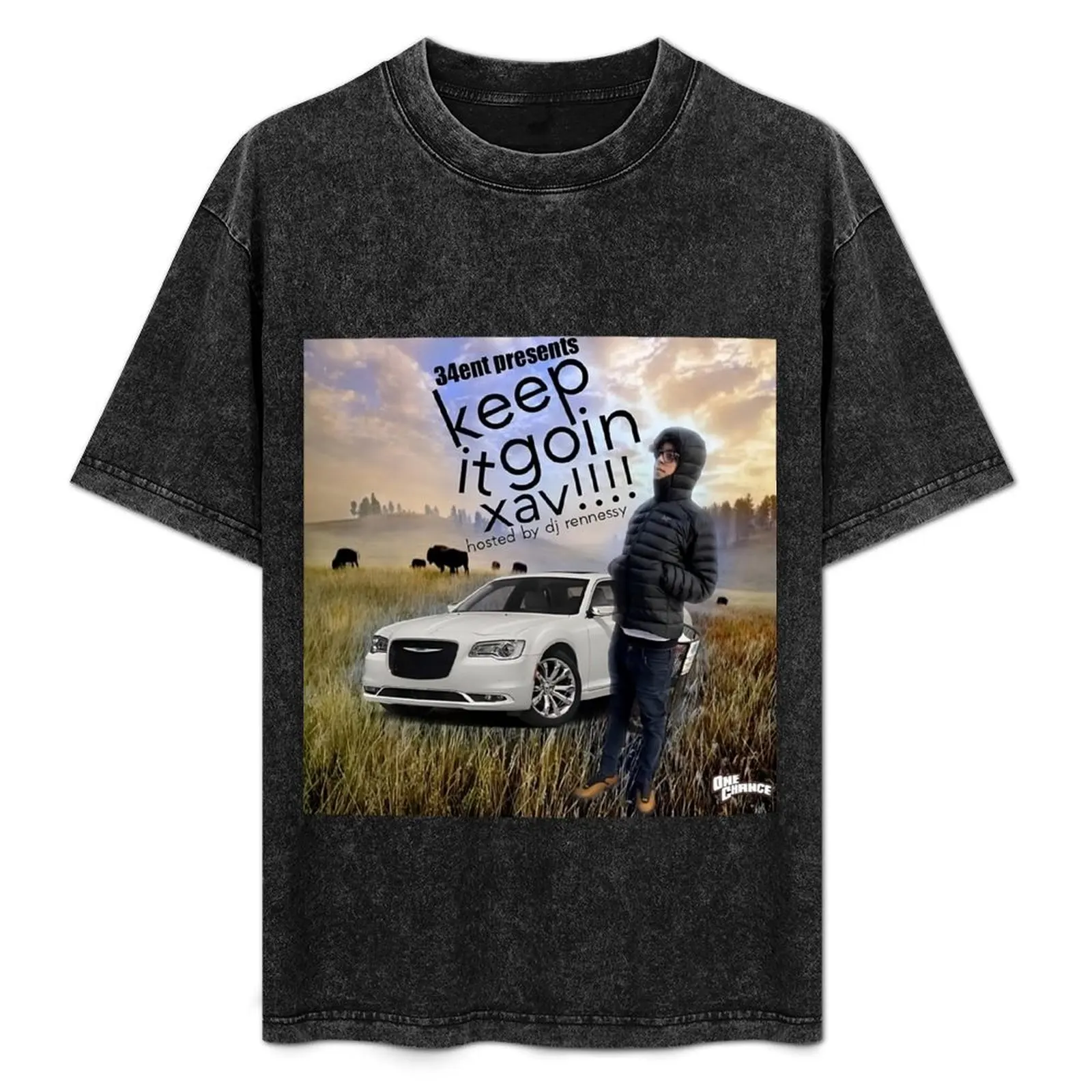 Xaviersobased Merch يبقي ذلك الذهاب 1c34 تي شيرت أنيمي الاشياء الثقيلة خمر أنيمي قميص الرجال تي شيرت جودة عالية