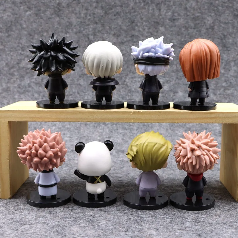 8pcs/set Jujutsu Kaisen Gojo Satoru Yuji Itadori Nanami Kento GK Model Adorable Anime Toys PVC Doll Ornament Boys Birthday Gift