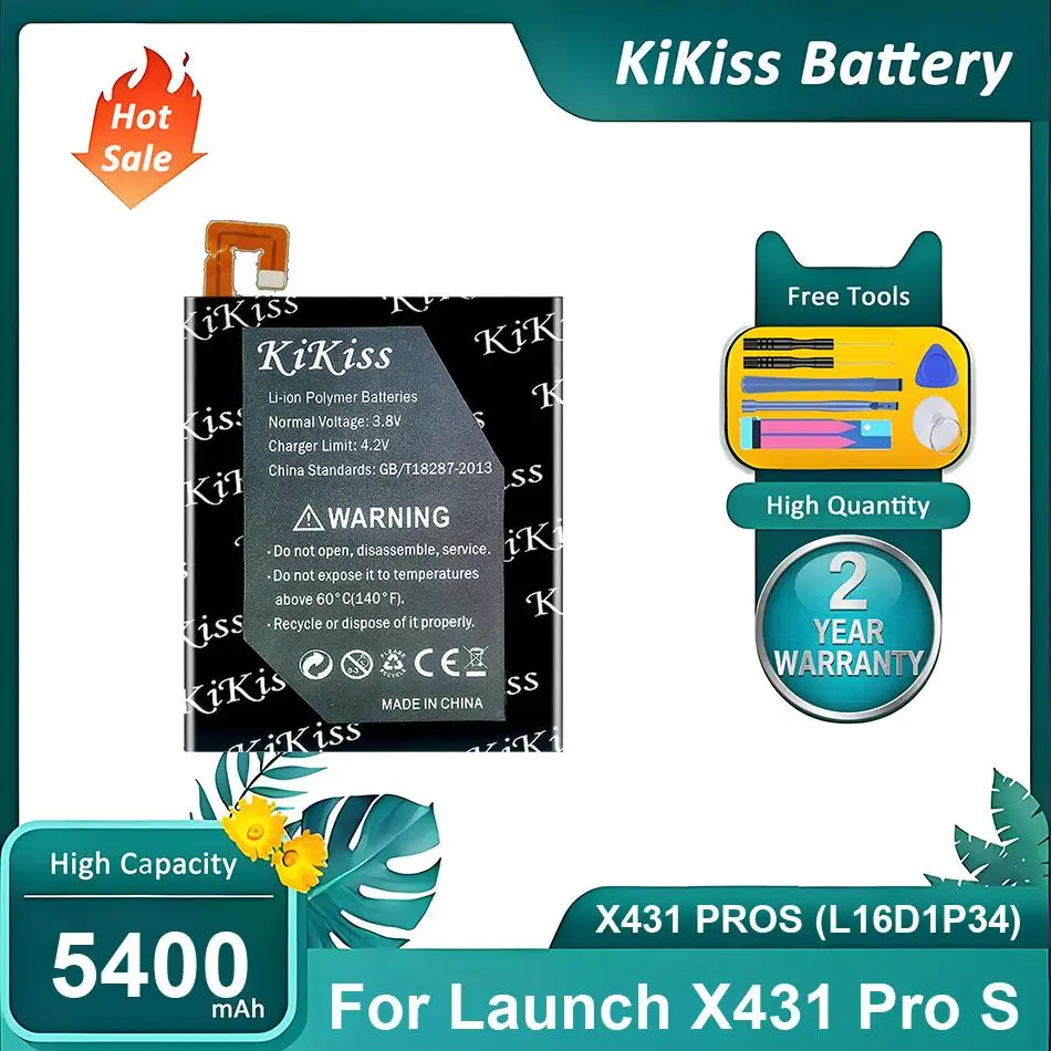 

Мощный аккумулятор для планшета Launch X431 Pro S, X431 PROS (L16D1P34), 5400 мАч