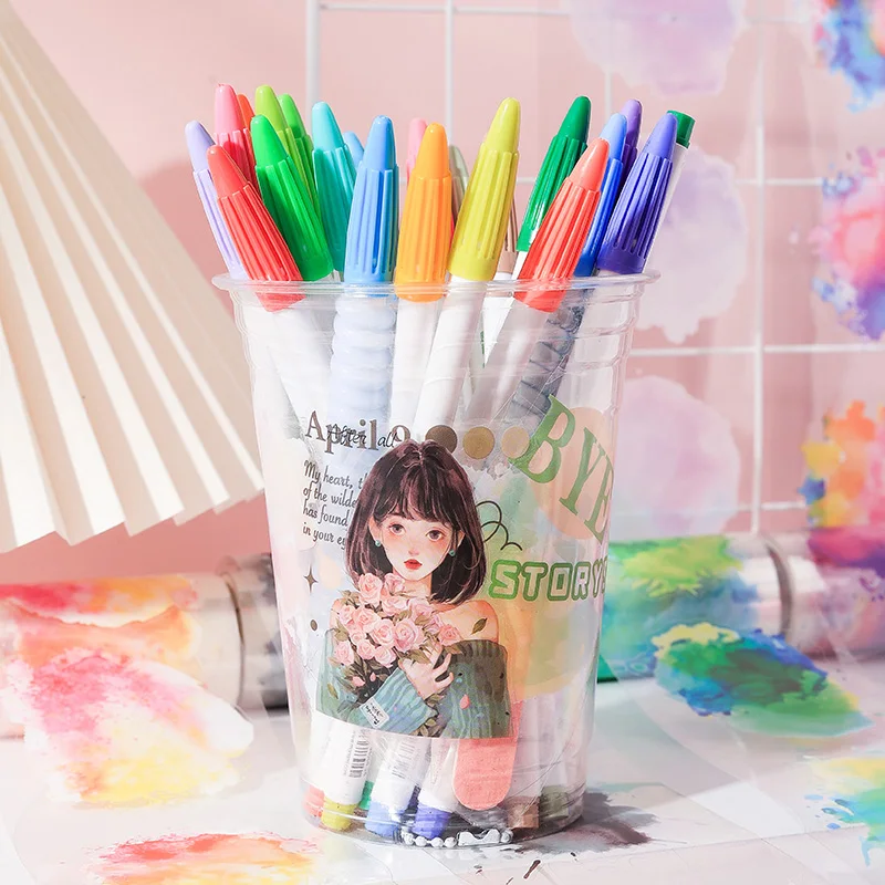 Mr. Paper 2Style 6Rolls/box Ink Swoosh Theme Boxed Tape Creative Handbook DIY Beauty Decorative Tape