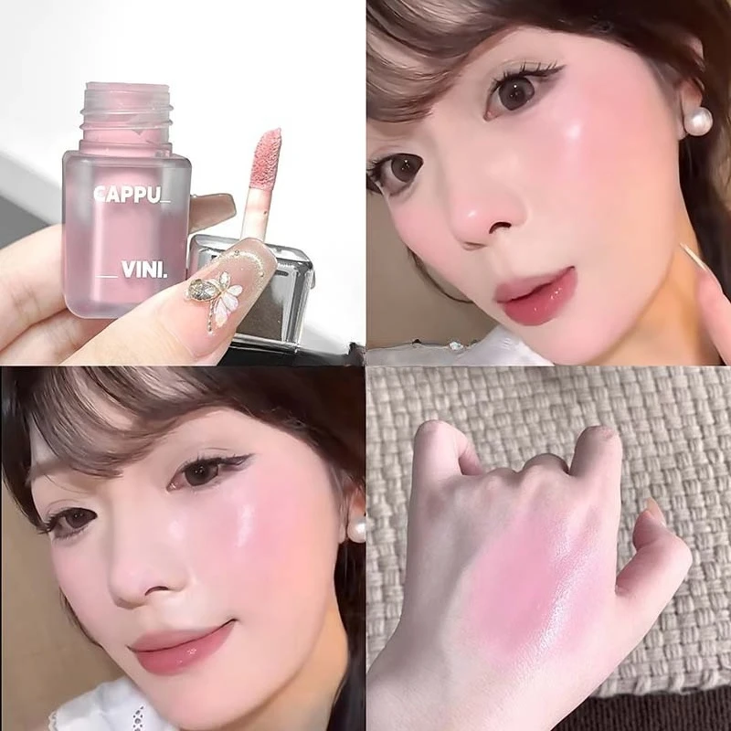 Liquid Blush Matte Airy Texture Energizing Youthful Look Natural Contour Brightening for Students Portable Long Lasting