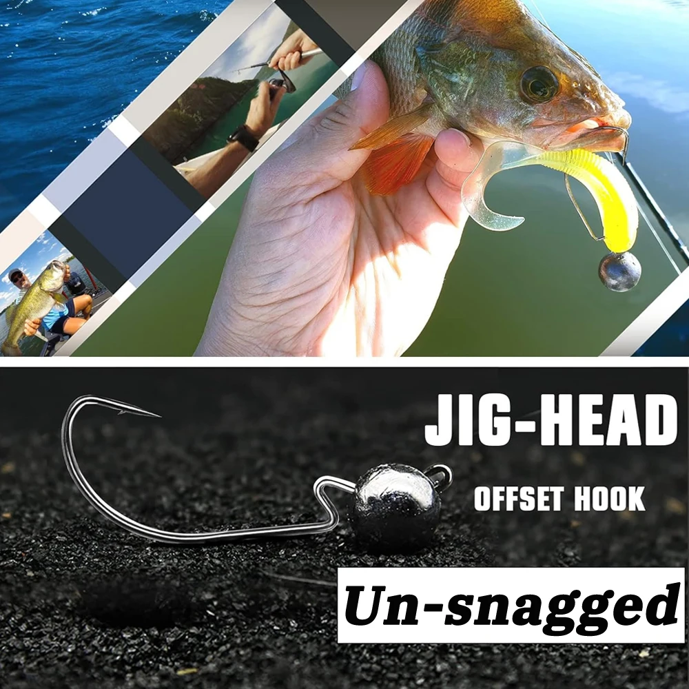 Anzuelos Jig Head compensados – Alta resistencia con púas para vinilo - imagen 4