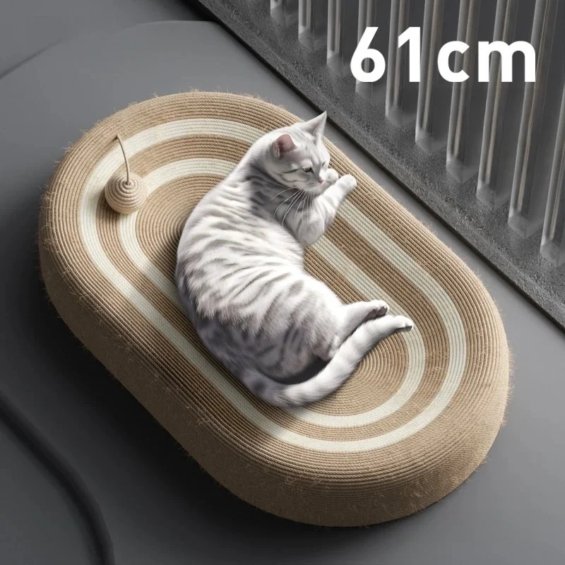 

Oval Cat Scratcher Pads 100% Sisal Cat Scratching Board Kitten Bed Nest Chew Toy Bite Resitent Sharpen Nails Tool Pet Supplies