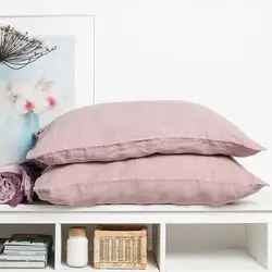 Solid Color 100% Pure Linen Natural Throw Pillowsham Euro Sham for Bed,Custom Size Envelope Cushion Cover Decoration Pillowcase
