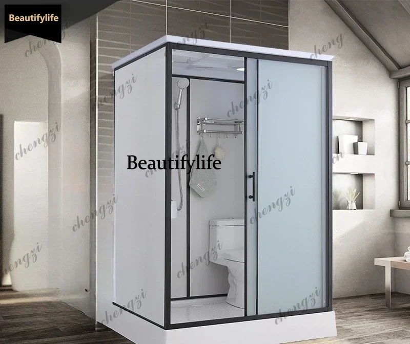 Integrated Shower Room, Prefabricated Bathroom Pod for Home, Complete Toilet Shower Unit, All in One Wet Bathroom b567