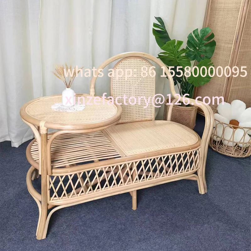 

Customizable Nordic retro rattan single sofa