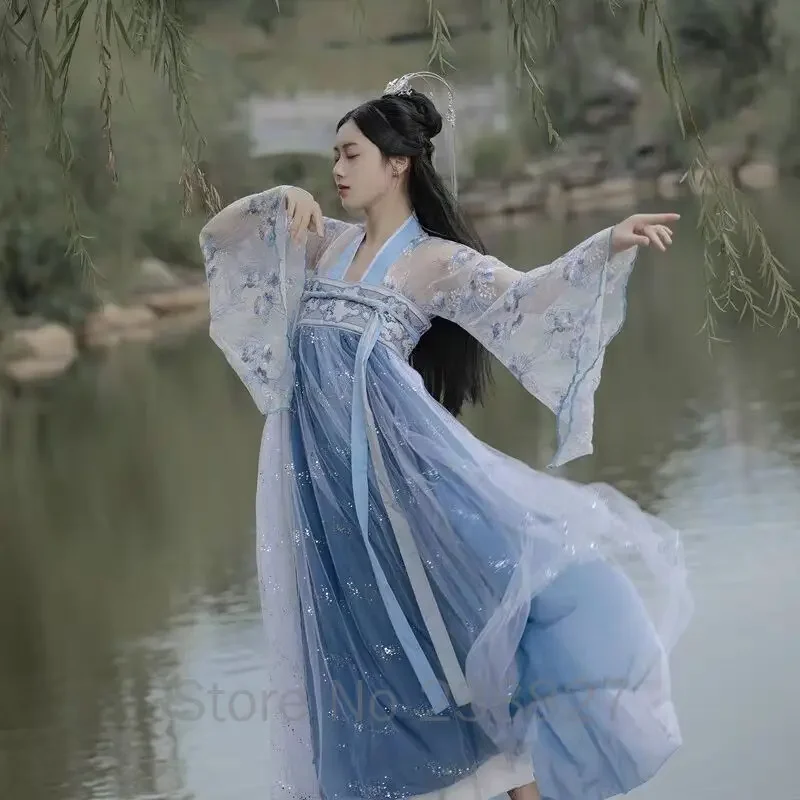 WATER Hanfu Women Dress Ancient Chinese tradizionale Cosplay Robe Dance Set Costume da fata abbigliamento ragazze pianura dinastia Han