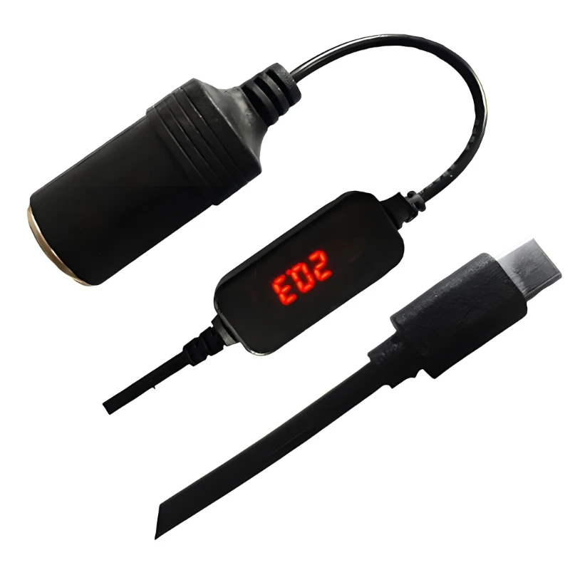  Auto Interior Accessories Plug Connector Adapter USB C To 12V Converter Adapter Controller Charging Cable Socket