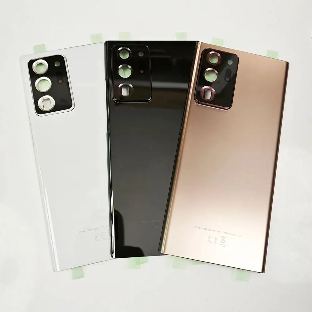Задняя крышка батарейного отсека для Samsung Galaxy Note 20 Ultra N980, 3D стеклянная панель Note 20U, корпус для объектива камеры, Замена + CE
