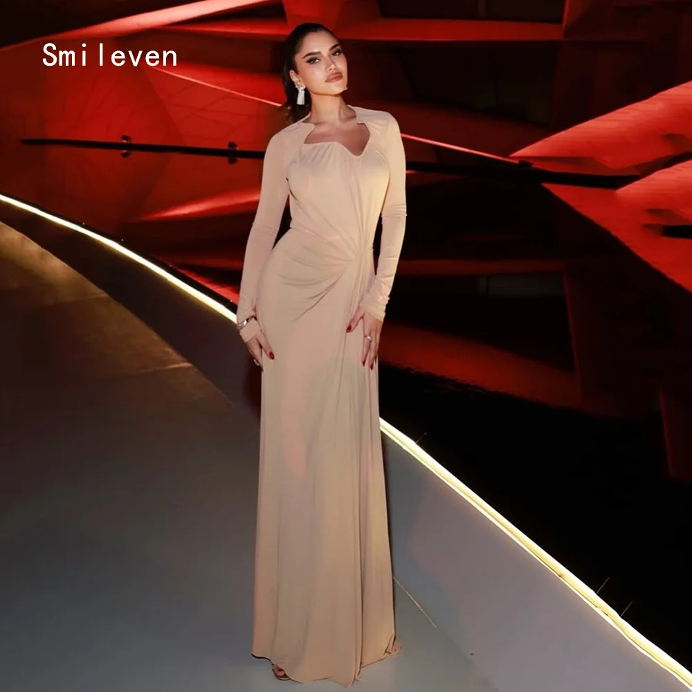 

Smileven Luxury Mermaid فساتين سهرة Prom Dress Irregular Collar Party Gowns Full Sleeve Occassion Dress Customized 202