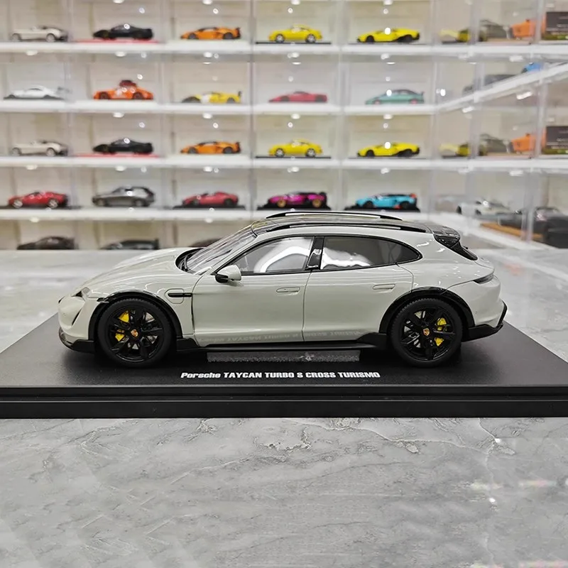 GT 스피릿 1/8 포르쉐 타이칸 터보 S 2022 자동차 모델 룸 장식 모델 시뮬레이션 컬렉션 자동차 모델 소년 생일 장난감 선물
