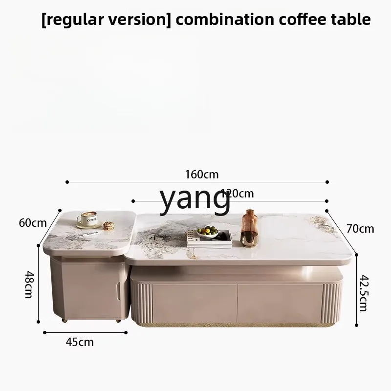 LMMM  living room home table tea table integrated multi-functional small apartment TV cabinet combination coffee table