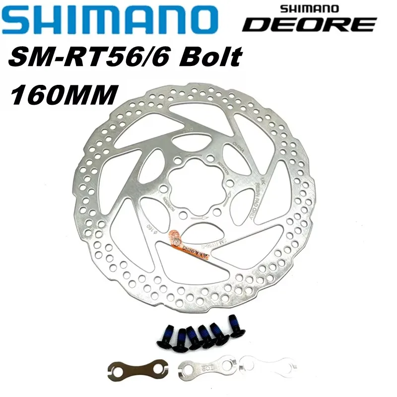 SHIMANO RT56 Rotor 180mm 160mm Brake Disc DEORE SM RT56 Discs Rotor 160 mm 6 Bolt Mountain Bike Brake Disk Bicycle Accessories