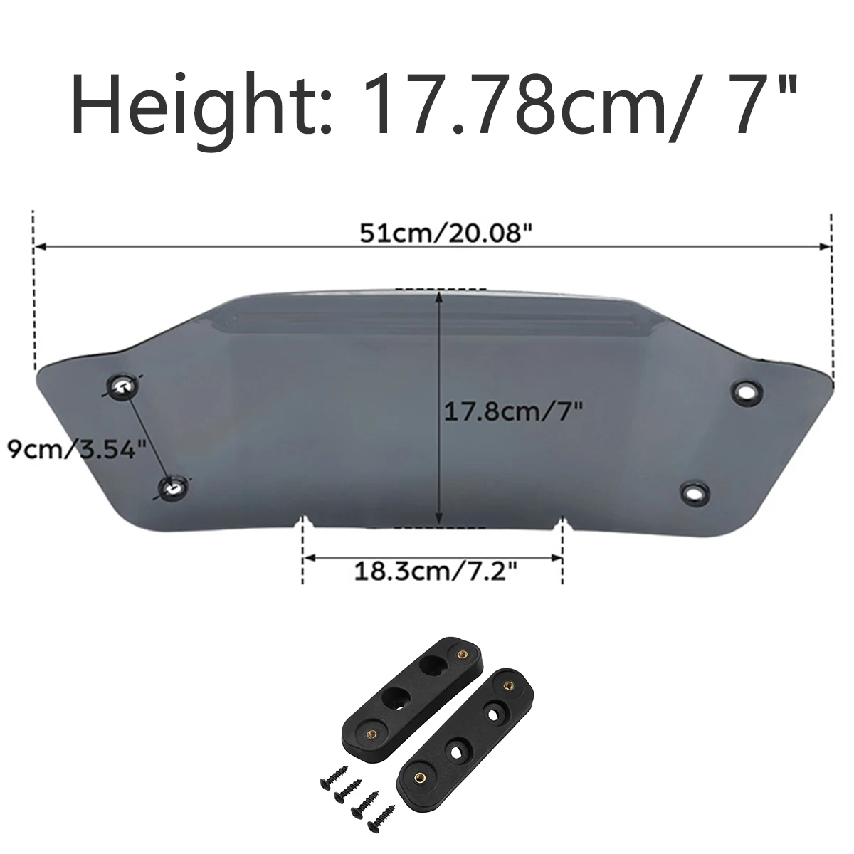 دعامة رفع الزجاج الأمامي والزجاج الأمامي للدراجات النارية مناسبة لدراجة Harley CVO Street Glide FLHXSE 2023-2024 (الارتفاع: 7 بوصة 10 بوصة) #4
