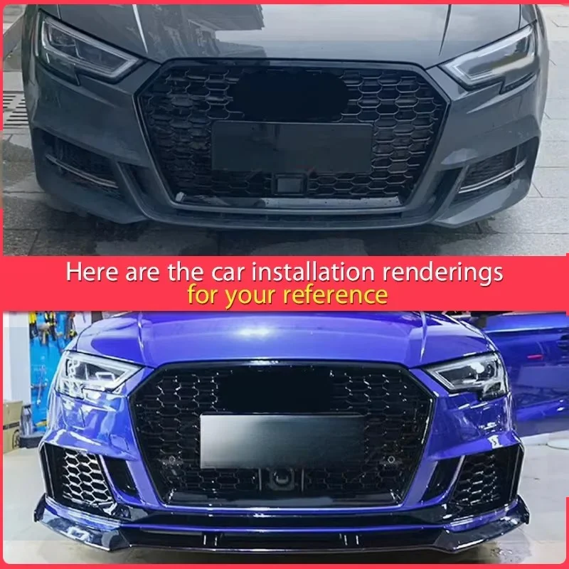 Fast Shipping A3 S3 Front Bumper Grille for A3 S3 RS3  Honeycomb Grill Mesh 2017 2018 2019 2020 Car Grill With ACC