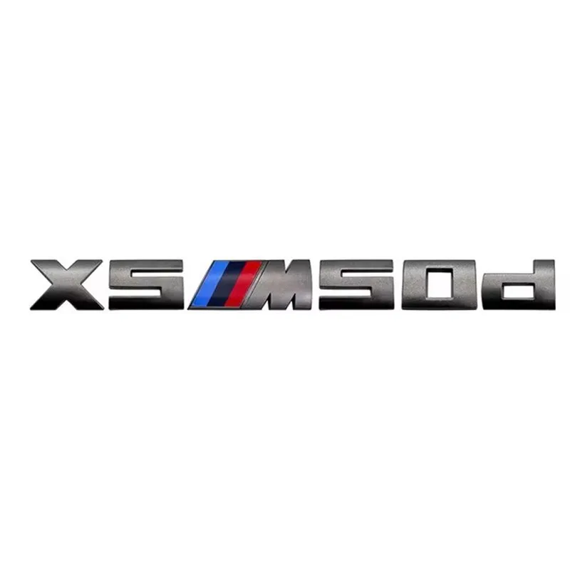 7.3cm M Sticker Modified Digital Displacement Standard ABS Rear Logo For BMW X3M40D 40I X4M40D X5M50D 50I X6M50D 50I X7M50D 50I