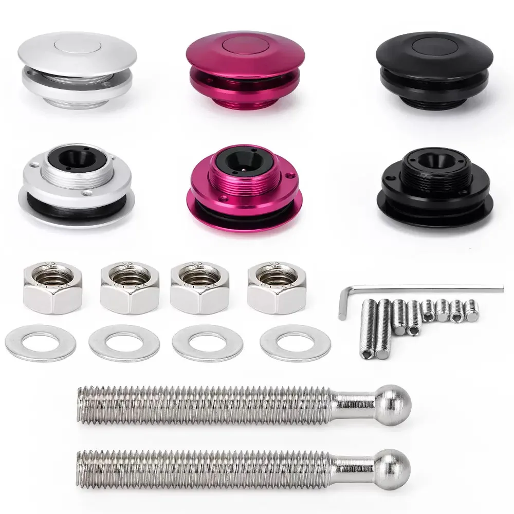 2 sztuk uniwersalny 62mm/2.4 "Push Button zatrzask mocujący Pins zapinana na klips zestaw silnika Bonnets blokada aluminium samochód szybkie zatrzask Pins aluminium