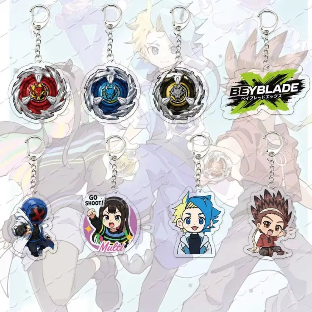 Llaveros de Anime Beyblade X Ekusu Bird Multi, Jaxon Cross, Robin, Kazami,