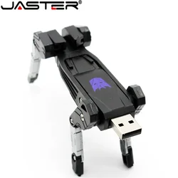 JASTER Toy Style USB Flash Drive 128GB Plastic Pen Drive 64GB Cartoon USB Stick 32GB Transformation Robot U Disk 8GB Waterproof