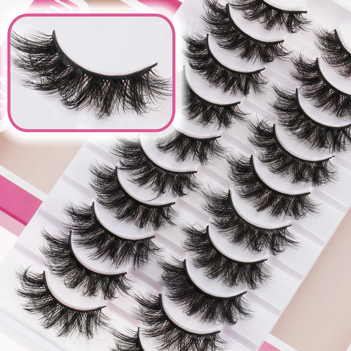 Xuanfeiwu ステージパフォーマンス 5D ステレオ人工フルメイクツール乱雑なクリスマスパーティーダンスつけまつげ自己移植接着剤まつげ長いまつげ