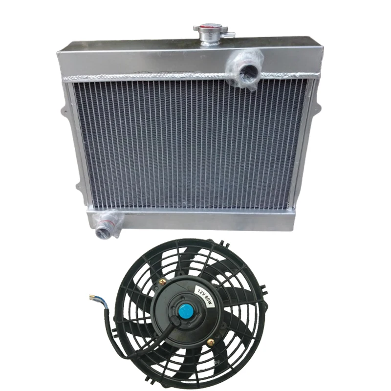 Aluminum Radiator+Fan For Toyota Corolla KE30 KE38 KE55 KE70 1974 1975 1976 1977 1978 1979 1980 1981 1982 1983 1984 1985 Manual