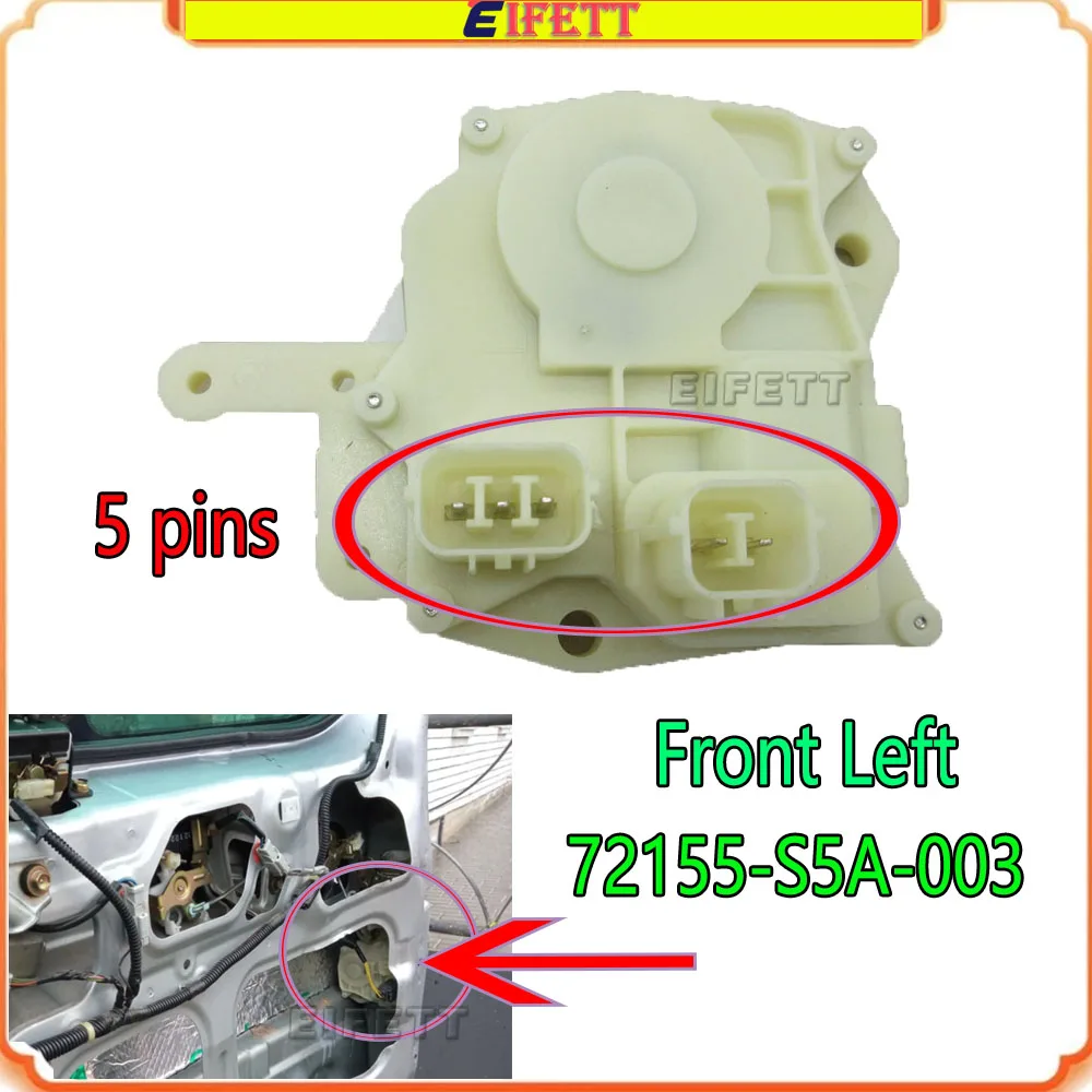 72615-S5A-003 72655-S5A-003 72115-S5A-003 72155-S5A-003 Módulo de motor de actuador de cerradura de puerta para Honda S2000 Civic CR-V Fit