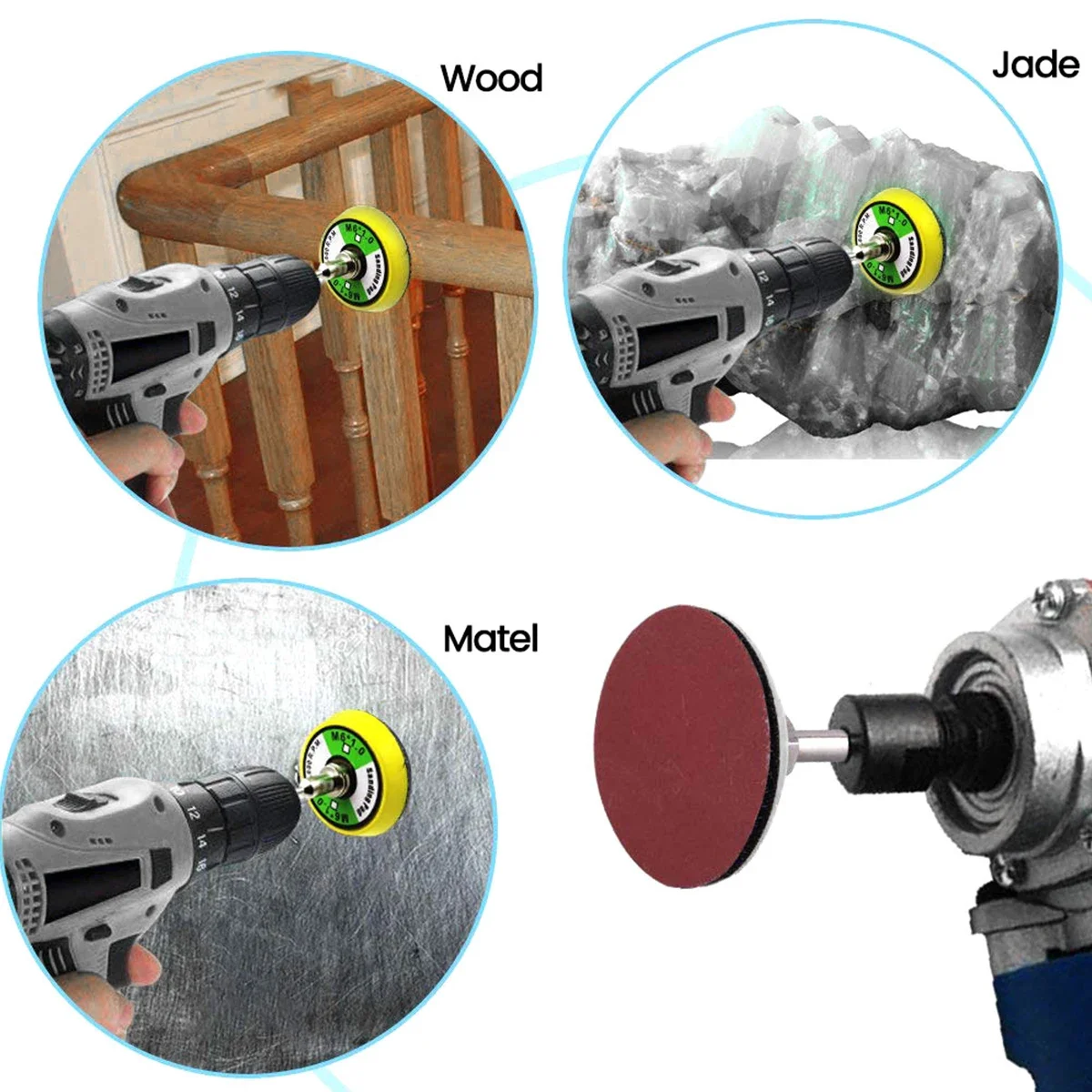 100/500 pces 2 Polegada discos de lixa almofada 80-3000 lixa de grão broca fixação gancho e laço almofada de apoio ângulo moedor ferramenta rotativa