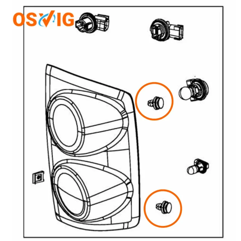 20pcs OE#68061648AA Tail Light Retainers Fits for 2007-2022 Dodge Ram 1500 2500 3500 4500