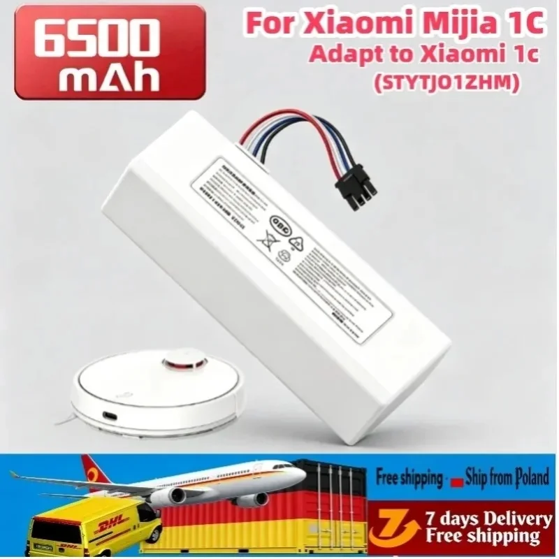 Sicherer Wiederaufladbarer 14,4V 6500mAh Akku P1904-4S2P-MM Hochleistungs-Ersatzteil für Xiaomi Mijia 1C STYTJ01ZHM Roboter-Wischmopp