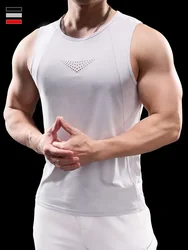 Men Running Tank Tops Outdoor Workout Marathon Quick Dry Clothing Sleeveless Vest Gym Jogging Underwear Fitness Tees Shirts