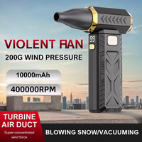 Mini Turbo Jet Fan 400000RPM Powerful Air Blower 10000mAh Battery Vacuum Dust Cleaner Strong Winds Brushless Turbo Jet Blower