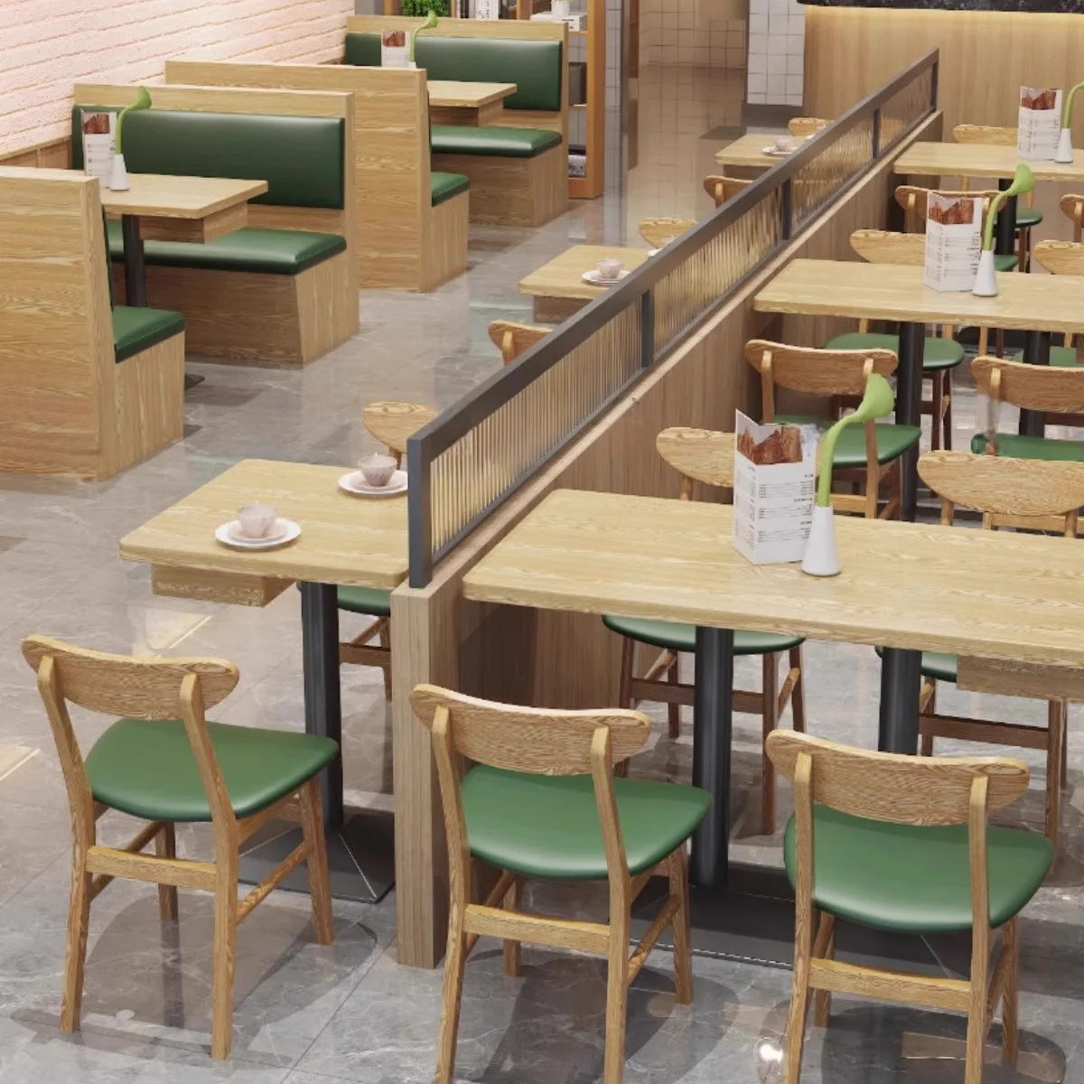 Customized export theme restaurants, catering solid wood booths, sofas, fast food, powder restaurants, noodle restaurants, cafes