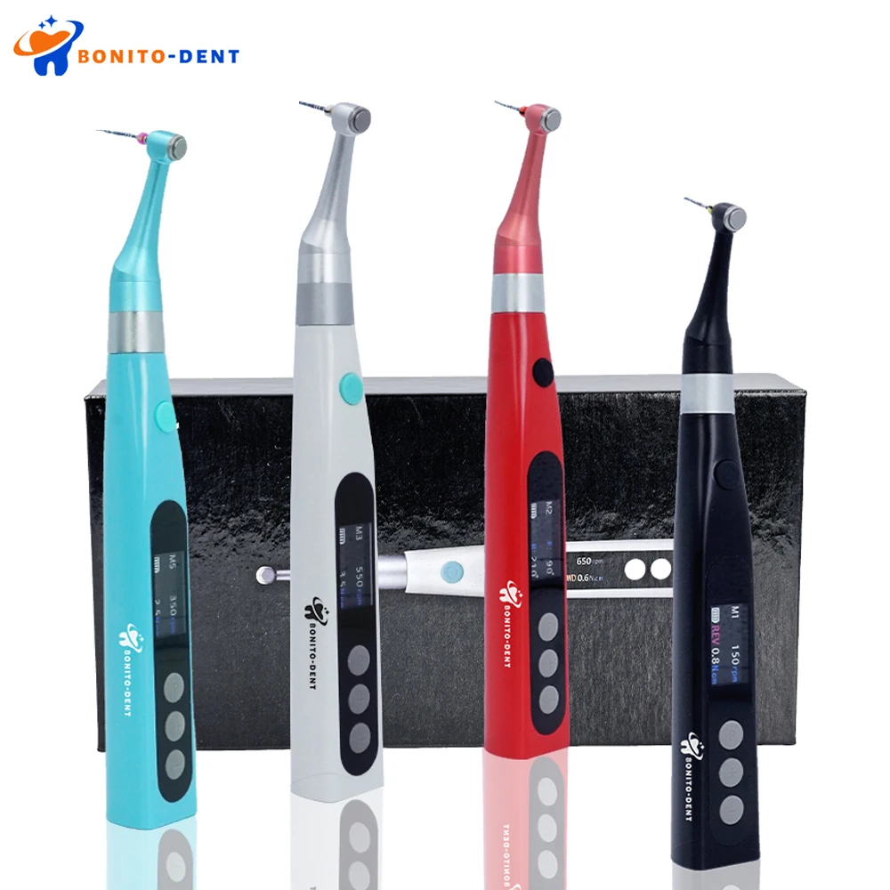 

Dental Wireless Endo Motor Smart 9 Programs with LED Lamp and 16:1 Reduction Contra Angle Endodontic Instrument