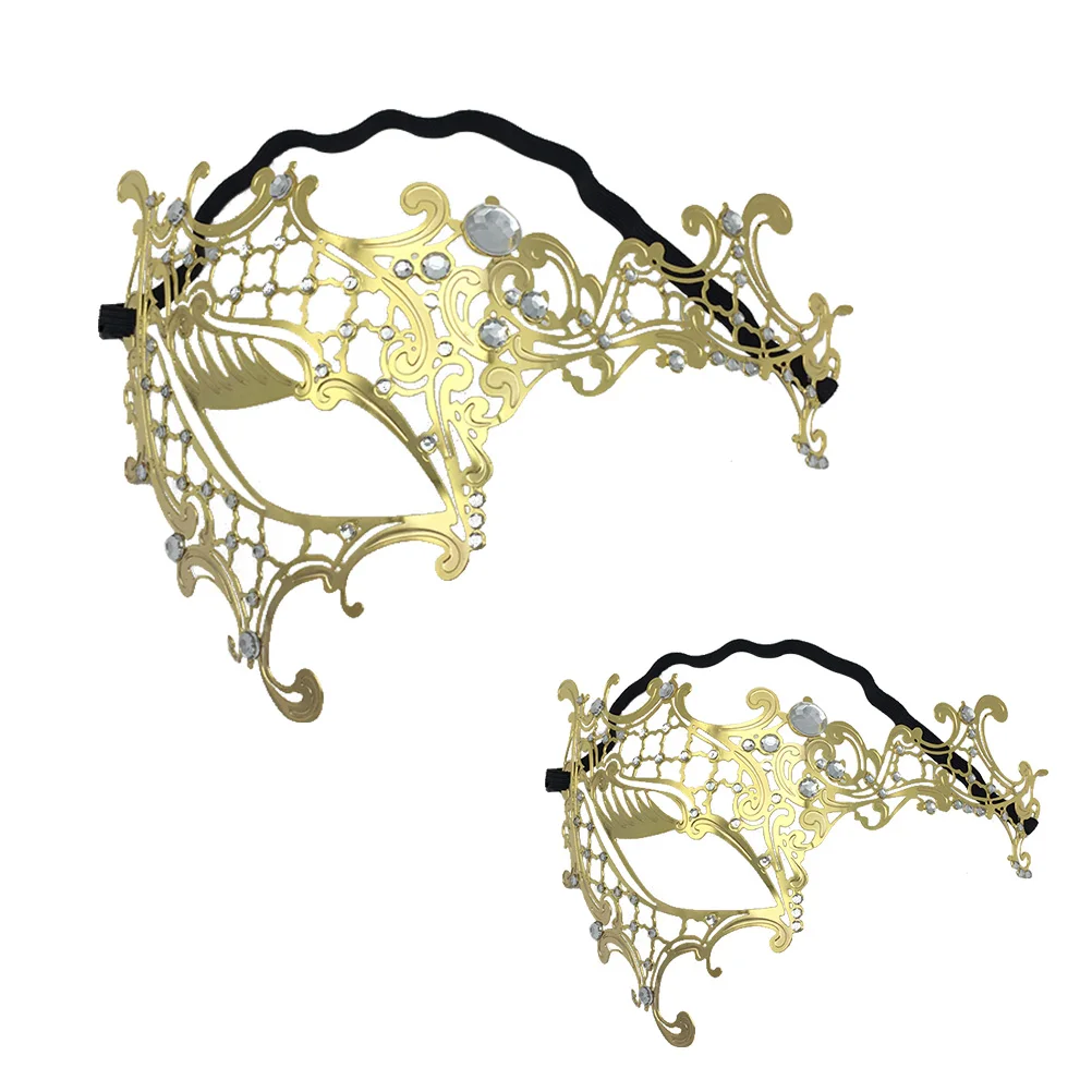 

Iron Masks Lightweight Vintage Cosplay Mask Adjustable Ribbon Carnival Masquerade Ball Venetian Selfie Photos Halloween Party