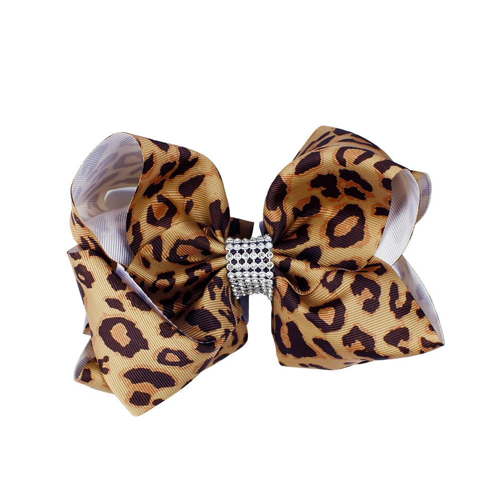 

6 Inches Leopard Printing Hair Bows for Girls Accessories Cute Butterfly Hair Clips for Kids Stylish Bobby Pins Hair Children