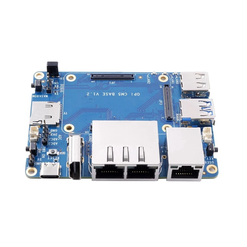 Carte de Base CM5 avec Ports LAN 2X2.5G, Port LAN 1Xgigabit, 3 connecteurs CM5 standard, carte de support CM5 pour Orange Pi CM5