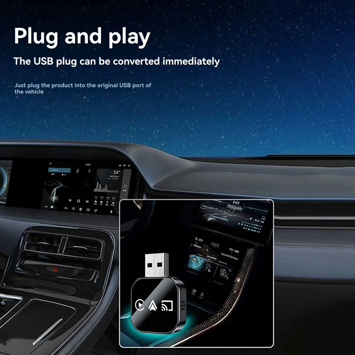 【新規ユーザー】3in1-ワイヤレス-carplay-スマート-ミラー-リンク-carplay-android-auto-usb-ドングル-アダプター-有線-carplay-からワイヤレスへの接続-プラグ-a