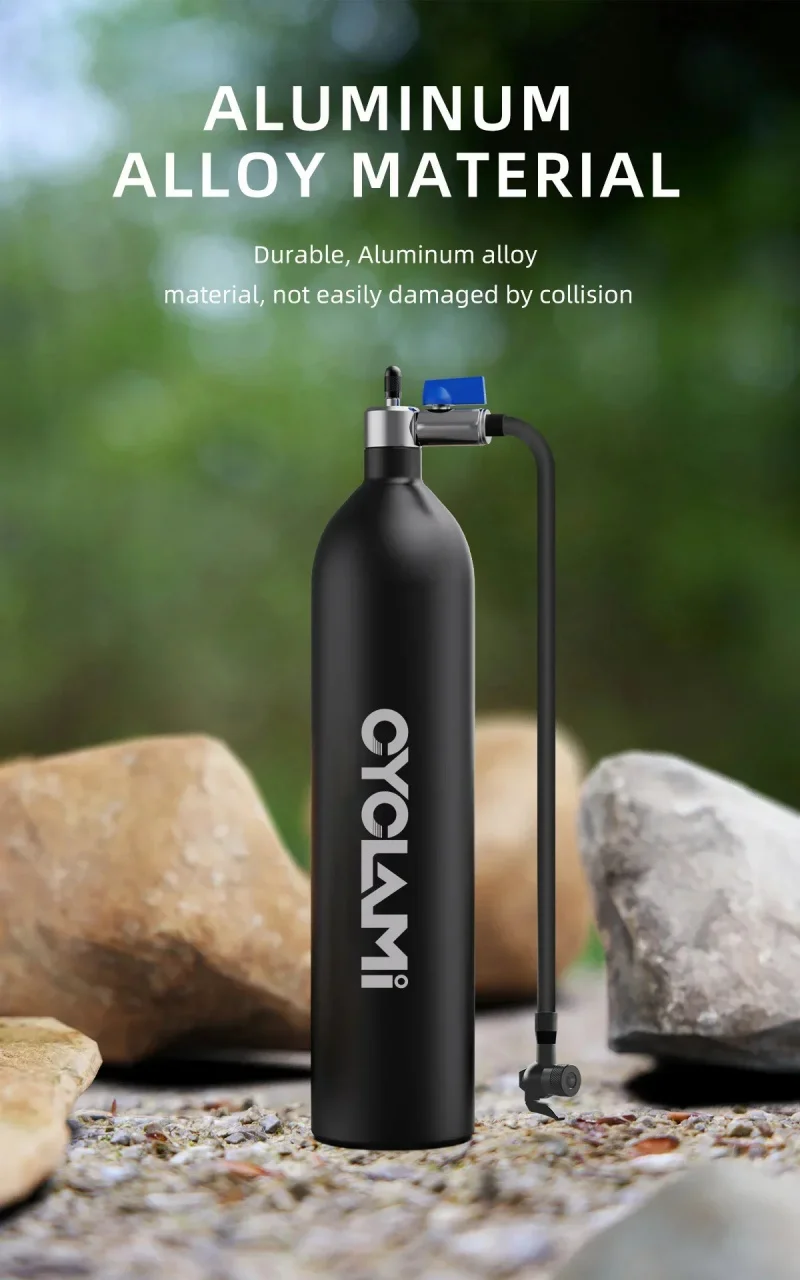 CYCLAMI 1,3 l Split Air Tank Fahrradreifenfüller MTB Road 29' Tubeless Reifenverstärker mit Zylinder für Rennradfahren – Detail 10