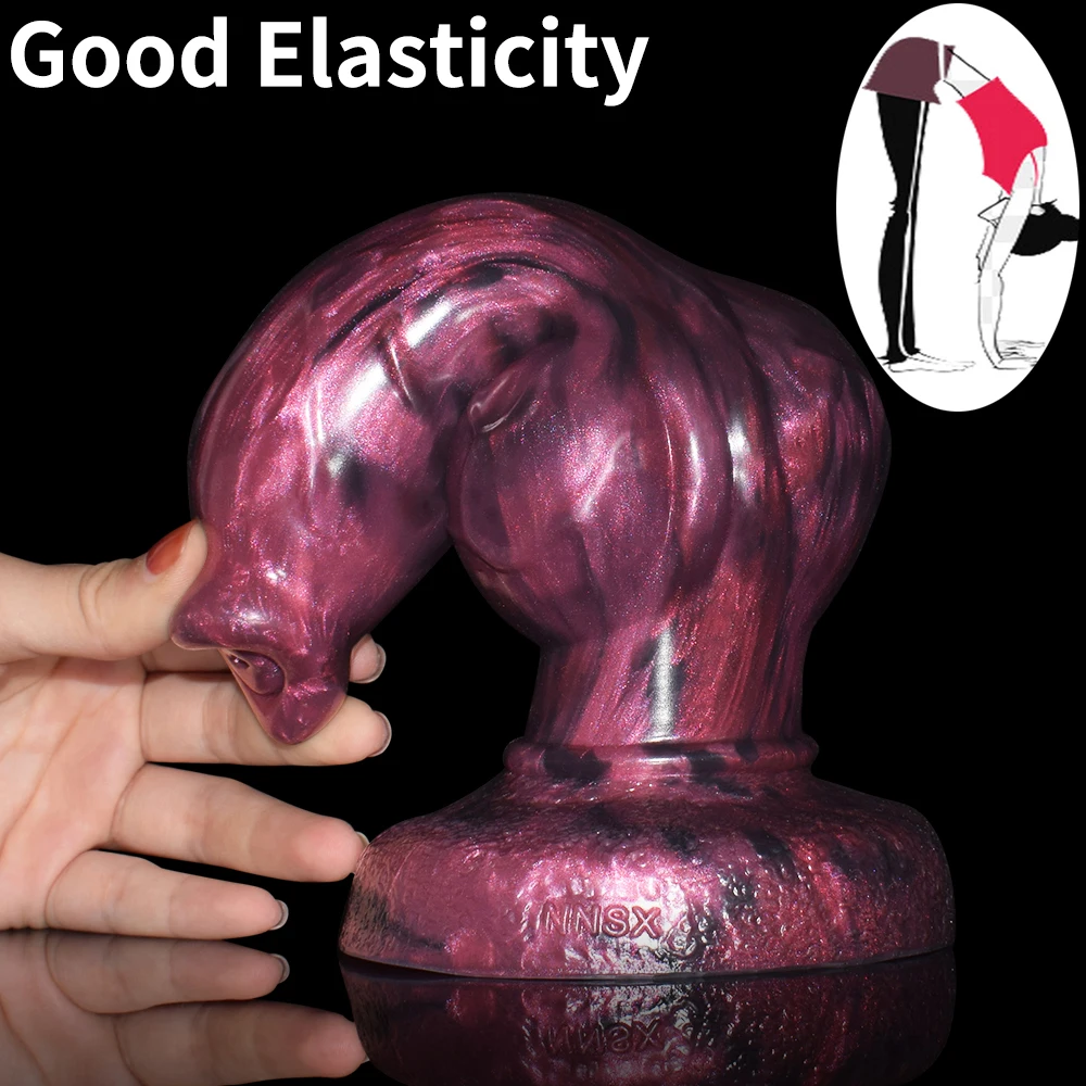 LICKER Huge Size Animal Dog Dildo With Big Knot Soft Silicone Anal Plug For Women Vagina Stimulate Orgasm Erotic Sex Toys