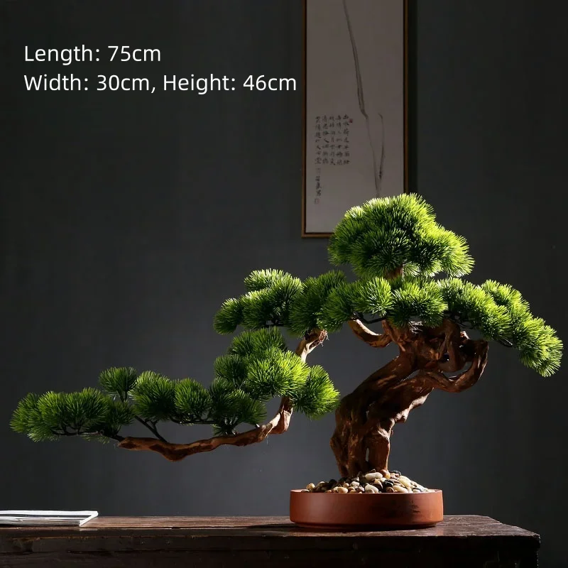 

Room Decor Bonsai Home Accessories Chinese Style Welcome Pine Living Room Decorations Home & Garden Decorative Landscaping